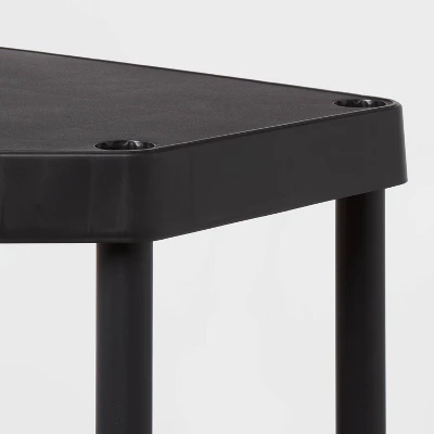 4 Tier Plastic Corner Shelf Unit Black - Brightroom™ 2 4 Tier Plastic Corner Shelf Unit Black - Brightroom™ - Image 2