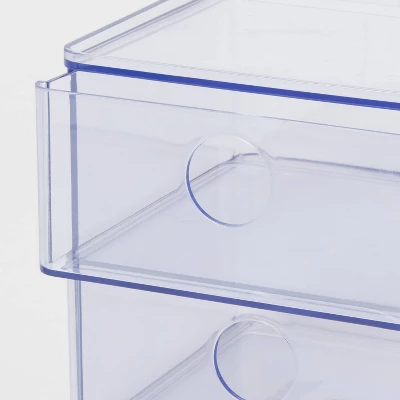 Clear Divided Bin With Drawer - Brightroom™ 2 Clear Divided Bin With Drawer - Brightroom™ - Image 2