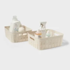 2pk Wave Medium Decorative Basket Cream - Brightroom™ 5 2pk Wave Medium Decorative Basket Cream - Brightroom™ -Brightroom Sales Store GUEST 18abc29c cd2a 4b08 abdf 83a9eadf43a1
