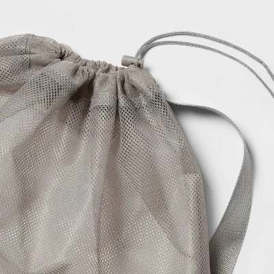 Mesh Laundry Bag Gray - Brightroom™: Polyester Dirty Clothes Travel Bag, Lingerie & Sorting, 36"x24" 2 Mesh Laundry Bag Gray - Brightroom™: Polyester Dirty Clothes Travel Bag, Lingerie & Sorting, 36"x24" - Image 2