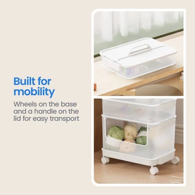 7pc Click In Place Rolling Storage Cart Kit Plastic Storage Home And Office Organization - Brightroom™ 5 7pc Click In Place Rolling Storage Cart Kit Plastic Storage Home And Office Organization - Brightroom™ - Image 5