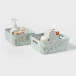 2pk Wave Medium Decorative Basket Mint Green - Brightroom™ 5 2pk Wave Medium Decorative Basket Mint Green - Brightroom™ -Brightroom Sales Store GUEST 2e56a169 a339 4bae 9f0b 0a12fcf63ee8