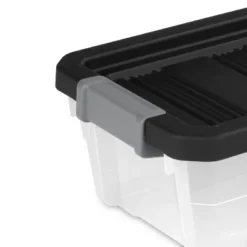 16qt Heavy Duty Latching Clear Storage Box - Brightroom™: Portable Plastic Bin, Universal Storage, Black, Lidded 11 16qt Heavy Duty Latching Clear Storage Box - Brightroom™: Portable Plastic Bin, Universal Storage, Black, Lidded -Brightroom Sales Store GUEST 34a02fae a48a 473f aef7 b9619635f088