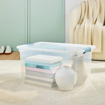 66qt Clear Storage Bin With Latches - Brightroom™ 1 66qt Clear Storage Bin With Latches - Brightroom™