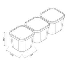 3pk Click In Place 30oz Insert Storage Containers White And Clear - Brightroom™ -Brightroom Sales Store GUEST 3d758ec2 0d92 4ae3 88c7 4a8958be1fa5