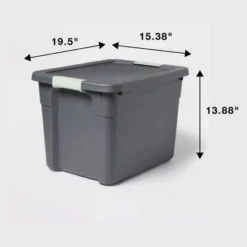 12gal Latching Storage Tote - Brightroom™: Stackable Gray Utility Bin With Lid, Portable Universal Organizer 9 12gal Latching Storage Tote - Brightroom™: Stackable Gray Utility Bin With Lid, Portable Universal Organizer -Brightroom Sales Store GUEST 48fed73c a16f 46a5 9ad3 94e9c30742ea