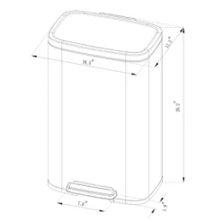 45L Rectangular Step Trash Can - Brightroom™ -Brightroom Sales Store GUEST 4a2ac669 6c4c 4843 a3d3 992611e508bc