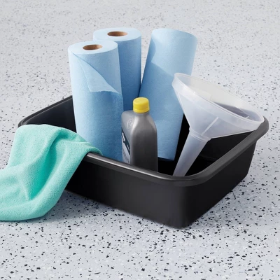 Utility Pan - Brightroom™: Black Polypropylene Universal Storage Bin, 4.37 Volume, 18.3" W X 14.88" D X 5.27" H 1 Utility Pan - Brightroom™: Black Polypropylene Universal Storage Bin, 4.37 Volume, 18.3" W X 14.88" D X 5.27" H