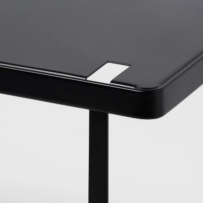 Metal Stacking Shelf With Powder Coated Finish Black - Brightroom™: Stackable Kitchen Storage Organizer, Shelf Riser 2 Metal Stacking Shelf With Powder Coated Finish Black - Brightroom™: Stackable Kitchen Storage Organizer, Shelf Riser - Image 2