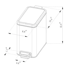 10L Stainless Slim Step Trash Can - Brightroom™ 6 10L Stainless Slim Step Trash Can - Brightroom™ -Brightroom Sales Store GUEST 50896fbc 9035 4700 ae29 76a3b0122bac
