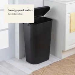 11.3gal Lift Top Waste Basket Black - Brightroom™: Kitchen Trash Can, Fingerprint-Resistant, Indoor Trash Bin 8 11.3gal Lift Top Waste Basket Black - Brightroom™: Kitchen Trash Can, Fingerprint-Resistant, Indoor Trash Bin -Brightroom Sales Store GUEST 556e70f5 3f00 42aa 82b0 f2fe2ef56154