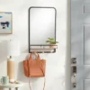 Metal Entryway Organizer With Mirror Large Natural - Brightroom™