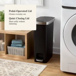 45L Slim Resin Step Trash Can With Stainless Band - Brightroom™ -Brightroom Sales Store GUEST 684c3acf d74a 42ea 9589 5b05ea649886