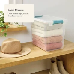 27qt Deep Storage Bin Clear With Latches - Brightroom™ -Brightroom Sales Store GUEST 73a48fb7 940c 4bc0 98d8 2da64ce7cc15