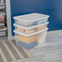 90qt Clear Storage Box White - Brightroom™ -Brightroom Sales Store GUEST 756ae9b4 e4b6 44eb aa96 3bf114add4fa