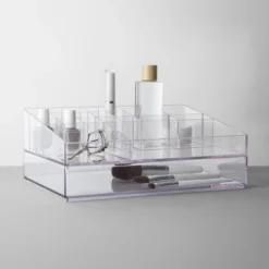Bathroom Plastic Extra Large Cosmetic Organizer Clear - Brightroom™ -Brightroom Sales Store GUEST 7699a630 77d0 4c15 991b 3a57e72f815a