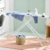 Wide Ironing Board White Metal With Creamy Chai Cover And Iron Rest - Brightroom™