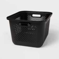 Medium Decorative Plastic Bin With Cutout Handles - Brightroom™ -Brightroom Sales Store GUEST 7cd07dff 82de 4d68 a827 22c552cbd443