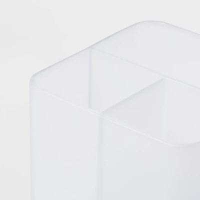 Plastic Pencil Holder Clear - Brightroom™: Desk Organizer & Pencil Cup For Office & Stationery Organization 2 Plastic Pencil Holder Clear - Brightroom™: Desk Organizer & Pencil Cup For Office & Stationery Organization - Image 2