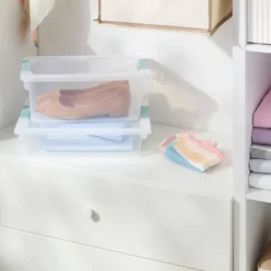 7qt Clear Storage Bin With Latches - Brightroom™