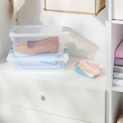 7qt Clear Storage Bin With Latches - Brightroom™ 1 7qt Clear Storage Bin With Latches - Brightroom™