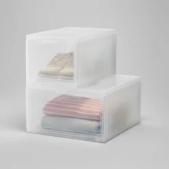 Small Stackable Bins Front Opening Clear Plastic - Brightroom™ 7 Small Stackable Bins Front Opening Clear Plastic - Brightroom™ -Brightroom Sales Store GUEST 80bf0b58 1470 4490 a163 cc5a666090c5