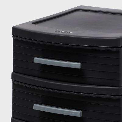 4 Drawer Medium Tower Black 1pc - Brightroom™ 2 4 Drawer Medium Tower Black 1pc - Brightroom™ - Image 2