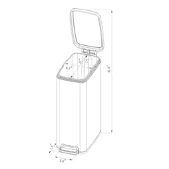 45L Slim Step Trash Can - Brightroom™ 7 45L Slim Step Trash Can - Brightroom™ -Brightroom Sales Store GUEST 869a5ad1 0687 49c5 986b a36d11f424d8