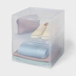 Stackable Large Bin Front Opening Clear - Brightroom™: Transparent Utility Storage, 19 Volume, Stackable -Brightroom Sales Store GUEST 892f8de3 c577 414b 9fc4 4a3c7ea1d8b8