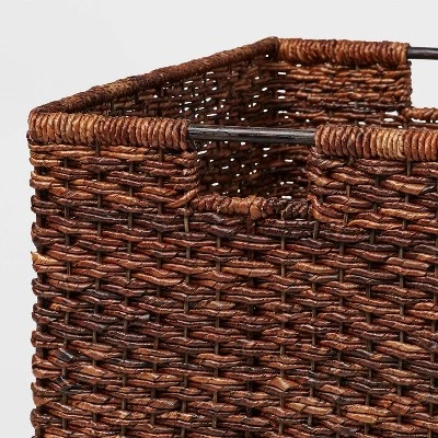 XL Woven Abaca Basket - Brightroom™: Handwoven Storage, Lacquered Finish, Rectangle Floor Crate, 22"x15"x13" 2 XL Woven Abaca Basket - Brightroom™: Handwoven Storage, Lacquered Finish, Rectangle Floor Crate, 22"x15"x13" - Image 2