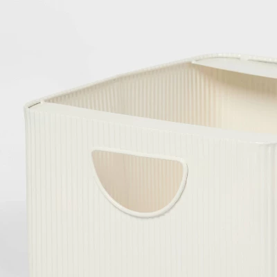 Metal Bin Small Open Front Ivory - Brightroom™ 2 Metal Bin Small Open Front Ivory - Brightroom™ - Image 2