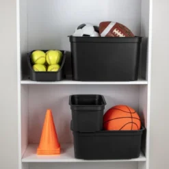 Folio Heavy Duty Storage Bin - Brightroom™: Black Plastic, Stackable, Portable, Universal Storage, 18.6 Volume Capacity 13 Folio Heavy Duty Storage Bin - Brightroom™: Black Plastic, Stackable, Portable, Universal Storage, 18.6 Volume Capacity -Brightroom Sales Store GUEST 90c68d42 d8ac 4549 9130 753707e120e0 1