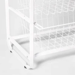 4 Drawer Metal Storage Organizer White - Brightroom™: Steel Utility Storage, Fixed Shelves, Universal Wire Drawers -Brightroom Sales Store GUEST 95e3afde f6a0 4d5d 9b17 32cd4573c489