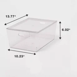 11L Stacking Clear Bin With Lid - Brightroom™ -Brightroom Sales Store GUEST 973f29b9 9d5b 46f2 aff6 041608213023