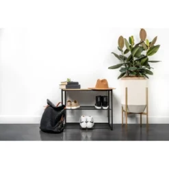 3 Tier Shoe Rack Black Metal With Natural Wood - Brightroom™ 15 3 Tier Shoe Rack Black Metal With Natural Wood - Brightroom™ -Brightroom Sales Store GUEST 98afcc63 2d71 499c 8617 9ae2ecd81e5d