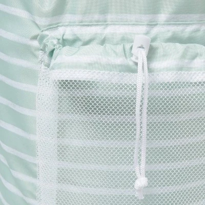 Backpack Laundry Bag Green - Brightroom™: 50L Capacity, Daydream Green, Stripe Pattern, Multipurpose, 1 Handle 3 Backpack Laundry Bag Green - Brightroom™: 50L Capacity, Daydream Green, Stripe Pattern, Multipurpose, 1 Handle - Image 3