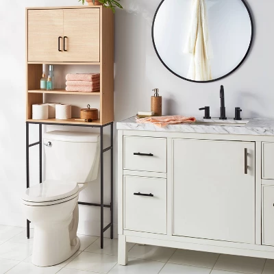 Mixed Material Bath Etagere - Brightroom™ 1 Mixed Material Bath Etagere - Brightroom™