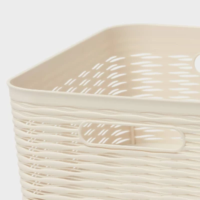 2pk Wave Medium Decorative Basket Cream - Brightroom™ 2 2pk Wave Medium Decorative Basket Cream - Brightroom™ - Image 2