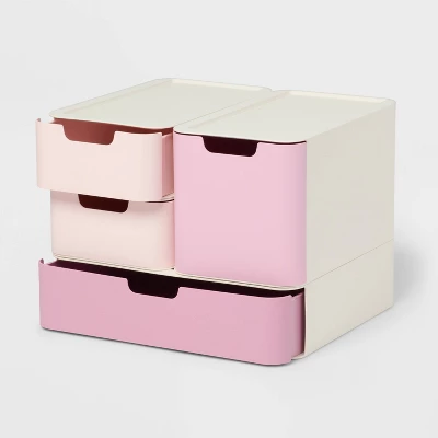 Modular Storage Drawer Set Pink - Brightroom™ 2 Modular Storage Drawer Set Pink - Brightroom™ - Image 2