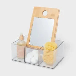 Cosmetic Storage Container With Bamboo Lid - Brightroom™ -Brightroom Sales Store GUEST a73ed3ac 9507 4b02 8a31 9e83ea73742f