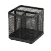 Mesh Pencil Holder Black - Brightroom™: Steel Desk Organizer, Office Supplies, Pen Holder, 3.98" Height, Width, Depth