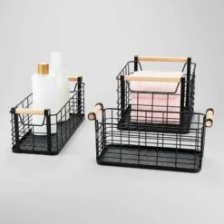 Rectangular Wire Natural Wood Handles Basket - Brightroom™ 5 Rectangular Wire Natural Wood Handles Basket - Brightroom™ -Brightroom Sales Store GUEST ab19b57b a6b9 48e1 bff9 9f5ba2d2135a