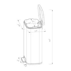 45L Rectangular Step Trash Can - Brightroom™ -Brightroom Sales Store GUEST bc44a777 3ad8 456c b42b 05cf0b17d67c