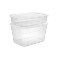 56qt Clear Non-Latching Storage Box With White Lid - Brightroom™ -Brightroom Sales Store GUEST bff63022 0c9d 4d1c 9c83 ce8a855a2ccb