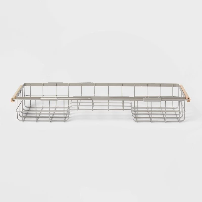 Metal Bathtub Caddy With Wood Handles - Brightroom™ 4 Metal Bathtub Caddy With Wood Handles - Brightroom™ - Image 4