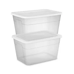 56qt Clear Non-Latching Storage Box With White Lid - Brightroom™ -Brightroom Sales Store GUEST cfeb3441 e377 4268 9829 d05bbd5c8f13