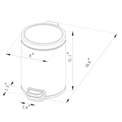 5L Round Step Trash Can - Brightroom™ -Brightroom Sales Store GUEST d3dcba62 f1b0 452a 92cc 1c11982c1b4f