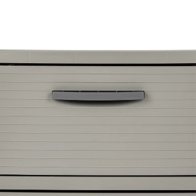 3 Drawer Storage Cabinet Gray - Brightroom™: Plastic Utility Storage Drawers, Universal Organization, No Assembly Required 2 3 Drawer Storage Cabinet Gray - Brightroom™: Plastic Utility Storage Drawers, Universal Organization, No Assembly Required - Image 2