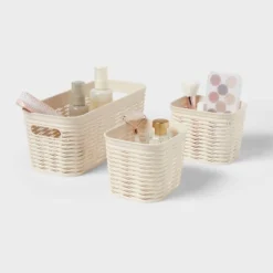 3pk Wave Assorted Decorative Basket Cream 5L Narrow 2c - Brightroom™ -Brightroom Sales Store GUEST d48fb1cd 8cd6 40b3 8927 47c5f9540ebe