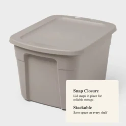18gal Non-Latching Storage Tote Gray - Brightroom™ 5 18gal Non-Latching Storage Tote Gray - Brightroom™ -Brightroom Sales Store GUEST d628e126 0b63 4343 8f76 a14188377986